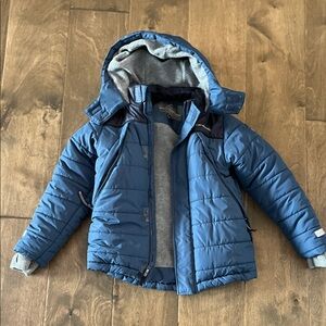 Mountain Hardwear Kids Puffer Jacket - Navy and Charcoal